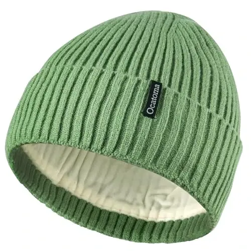 Ocatoma Beanie for Men Women Warm Winter Knit Cuffed Beanie Soft Warm Ski Hats Unisex - OCATOMA