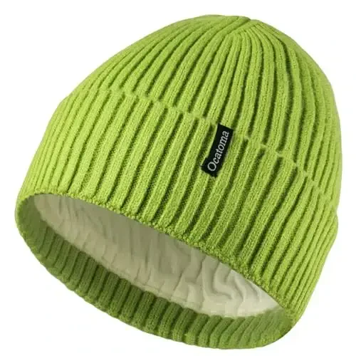 Ocatoma Beanie for Men Women Warm Winter Knit Cuffed Beanie Soft Warm Ski Hats Unisex - 1