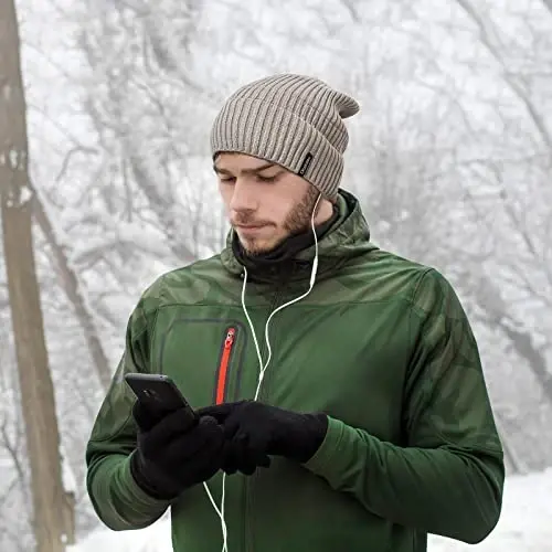 Ocatoma Beanie for Men Women Warm Winter Knit Cuffed Beanie Soft Warm Ski Hats Unisex 