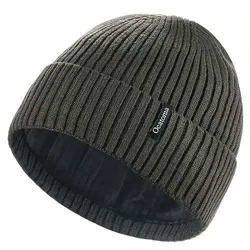 Ocatoma Erkaklar Ayollar uchun Beanie Issiq Qishki Trikotaj Manjetli Beanie Yumshoq Issiq Chang'i Shlyapalari Unisex - OCATOMA