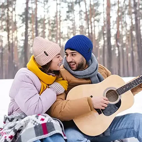 Ocatoma erkaklar ayollar uchun issiq qishki trikotaj manjetli yumshoq issiq chang'i shapkasi unisex - 5