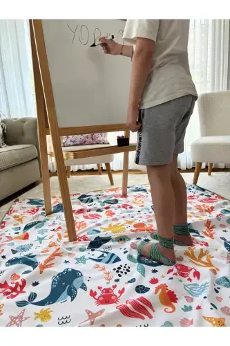 Ocean 145x100cm Liquid-proof Multi-Purpose Cover, Use it on the Floor or Table, Machine Washable - 7