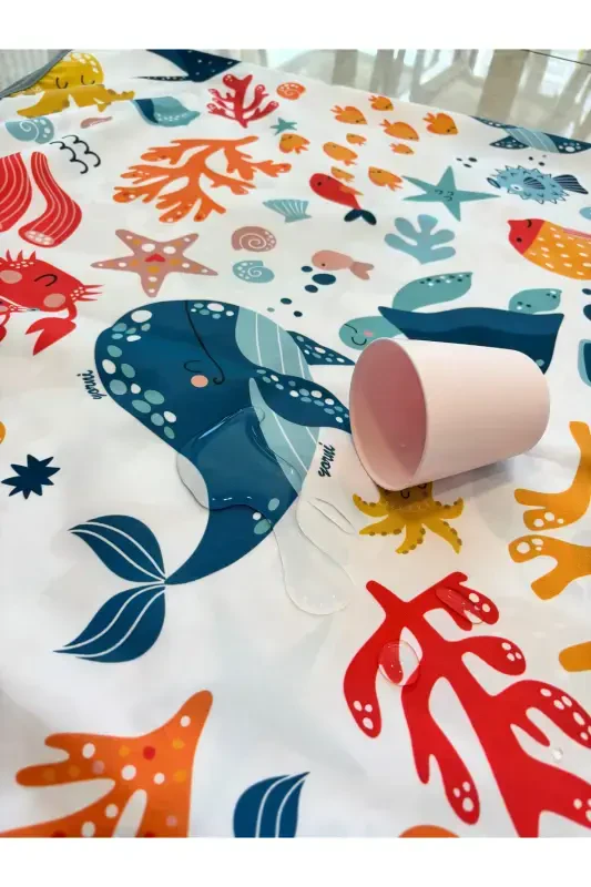 Ocean 145x100cm Liquid-proof Multi-Purpose Cover, Use it on the Floor or Table, Machine Washable - 8