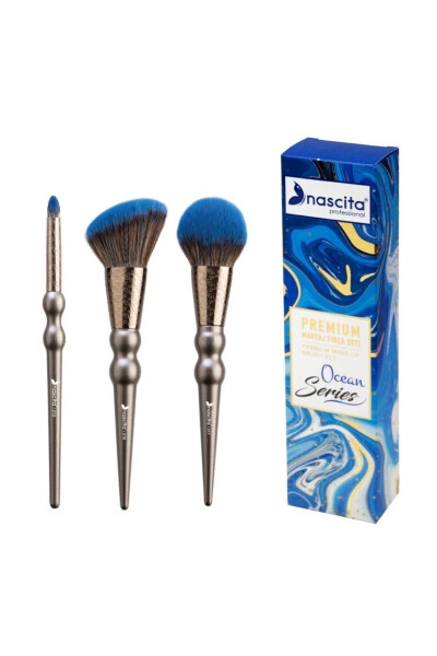 Ocean 3-Piece Makeup Brush Set Nasbrushset123 - 2