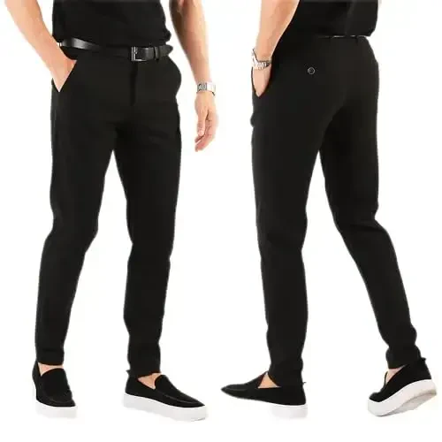 OCEAN AMELI Mens Slim Fit Pants - Stretch Cotton Chinos Pants - Casual Golf Business Skinny Dress Pants for Men - 1