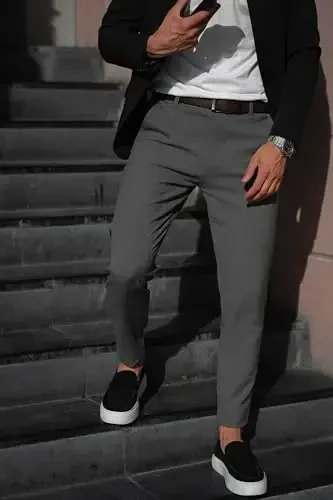 OCEAN AMELI Stylish Plaid Pants for Men - Stretch Cotton Chinos Pants - Casual Golf Checkered Slim Fit Dress Pants for Men - 3