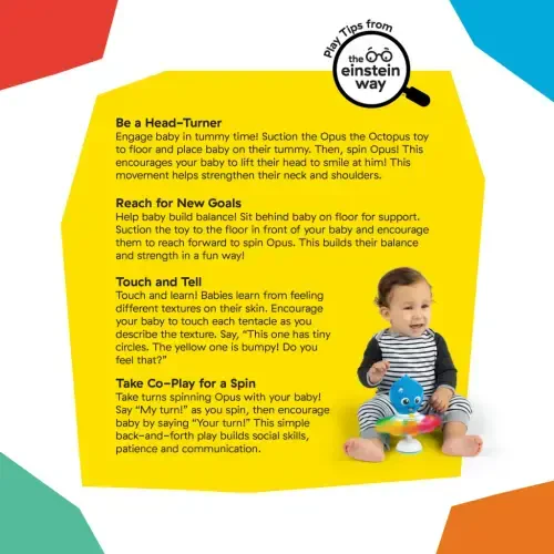 Ocean Explorers Baby Einstein Opus Spin & Sea Activity Toy, Multicolor, Infants Ages 3 Months + - 9