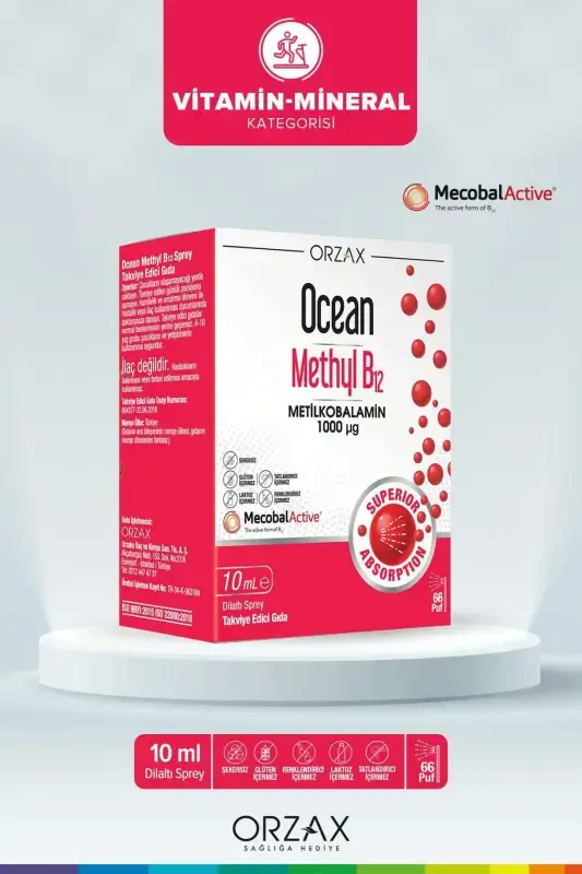 Ocean Methyl B12 1000 Mg 10 Ml Sublingual Spray / 66 Doses - 1