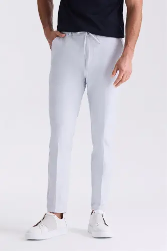 Och koʻk rangli Comfort Fit belbogʻli elastik jogger shimlar - JAKAMEN (1)