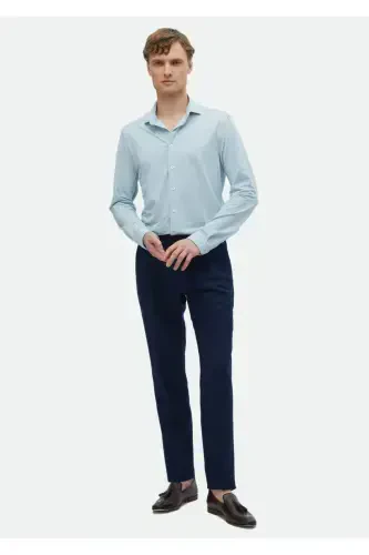 Och kulrang chiziqli Casual Fit kundalik ko'ylak - RAMSEY (1)