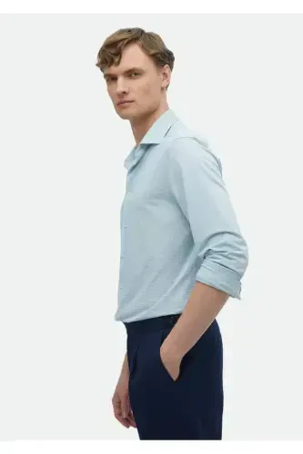 Och kulrang chiziqli Casual Fit kundalik ko'ylak - 3