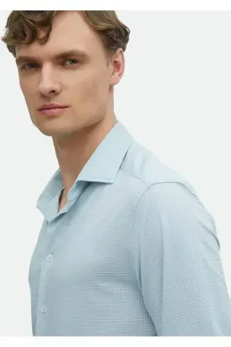 Och kulrang chiziqli Casual Fit kundalik ko'ylak - 4