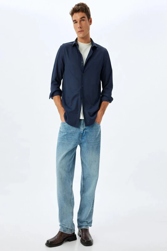 Ochiq Indigo Erkaklar Jinsi 5WAM40125ID-OCHIQ INDIGO - KOTON