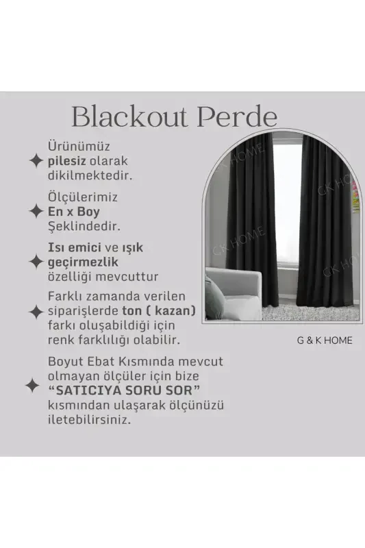 Ochiq kulrang Blackout parda, qorong'ulashtiruvchi yorug'lik o'tkazmaydigan parda, plissiz tikuv (bir qanotli fon parda) - Ochiq kulrang - 3