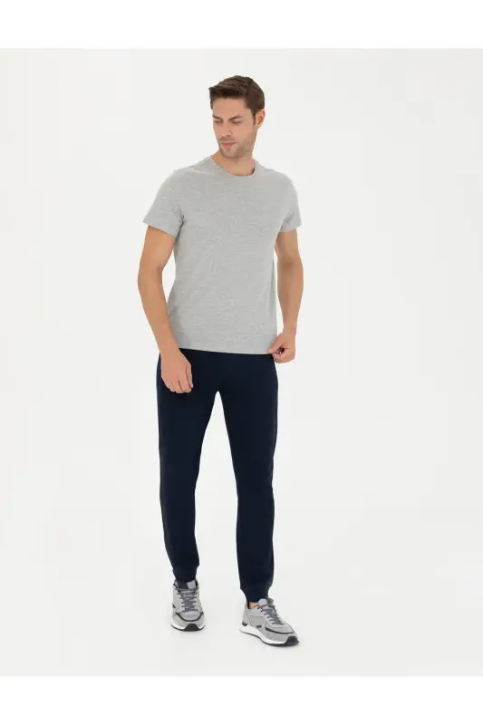 Ochiq kulrang melanj slim fit asosiy futbolka 50289335-VR091-992431 - 4
