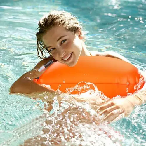 Ochiq suv uchun suzish boyasi 2 ta to'plam, 20L suzish xavfsizligi suzuvchi suv o'tkazmaydigan quruq xalta suzuvchilar uchun triatletlar kanoechilar snorkeler, suzish mashg'ulotlarini xavfsizroq o'tkazish uchun suzish boyasi - 7