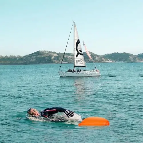 Ochiq suv uchun suzish boyasi 2 ta to'plam, 20L suzish xavfsizligi suzuvchi suv o'tkazmaydigan quruq xalta suzuvchilar uchun triatletlar kanoechilar snorkeler, suzish mashg'ulotlarini xavfsizroq o'tkazish uchun suzish boyasi - 5