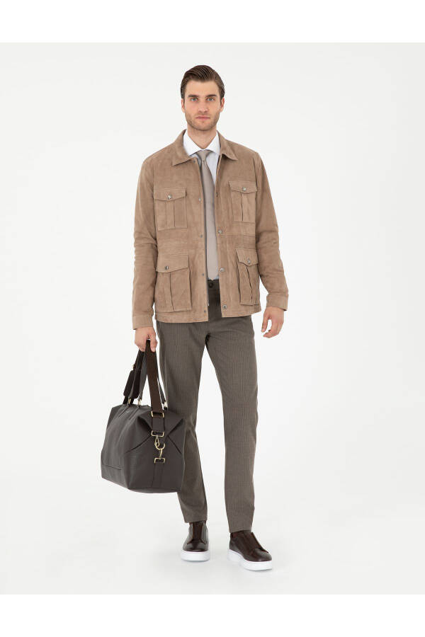 Ochqir rangli Slim Fit kanvas shim - 1