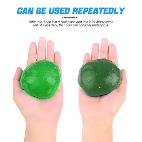 Очищающий гель для автомобиля, слизь для автодетейлинга, замазка для удаления пыли, мягкий клей для чистки салона автомобиля, набор инструментов, автоаксессуары для чистки вентиляционных отверстий, клавиатуры, ПК, ноутбуков (зеленый) - CLEANING (1)