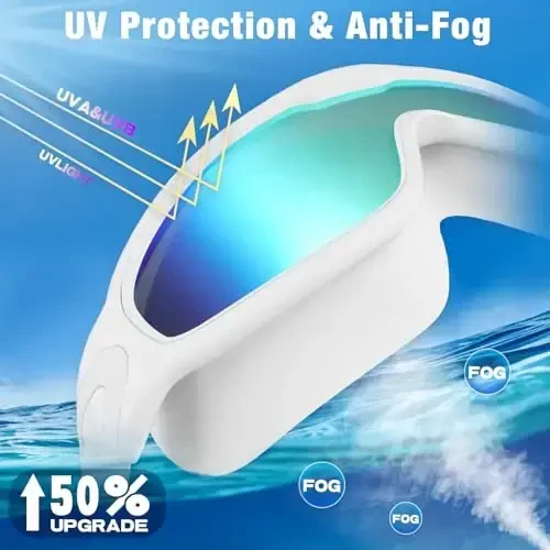 Очки для плавания Water Space Swim Goggles (2 шт.), для взрослых мужчин и женщин, антизапотевающие, с UV-защитой, герметичные, широкий обзор 180°, четкое зрение. - 11