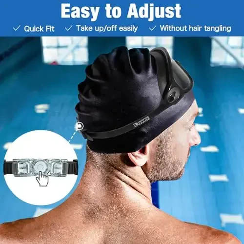 Очки для плавания Water Space Swim Goggles (2 шт.), для взрослых мужчин и женщин, антизапотевающие, с UV-защитой, герметичные, широкий обзор 180°, четкое зрение. - 10