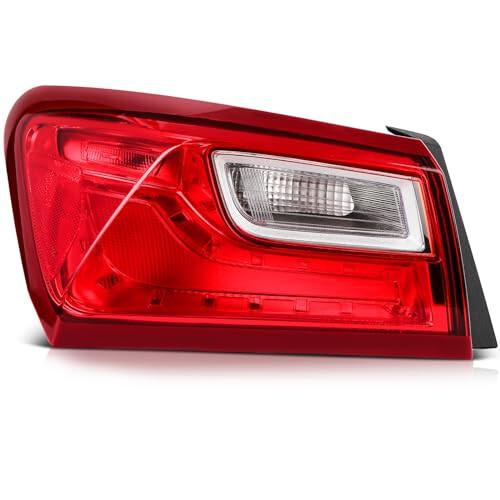 OCPTY Headlight Assembly Left Replacement for 2016-2020 for Chevy MALIBU Lens Color: Red Housing Color: Chrome - 3