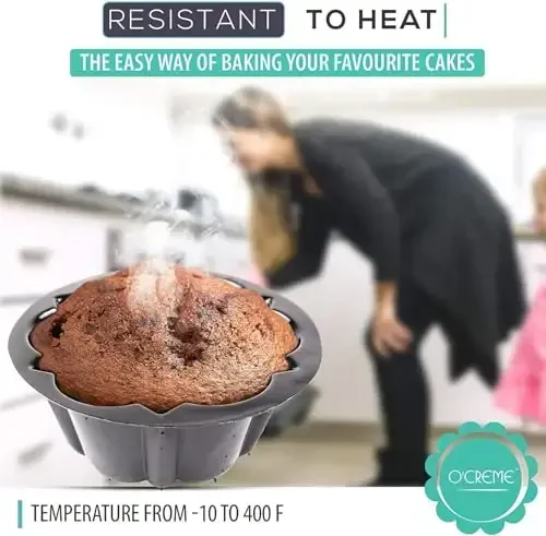 O’Creme Bakeable Plastic Mini Flan Qoliplari Pan - Yopishmaydigan silikonli pishirish qoliplari - Pishirish uchun qayta ishlatiladigan yopishmaydigan mini flan qoliplari va boshqalar - 25 dona - 1