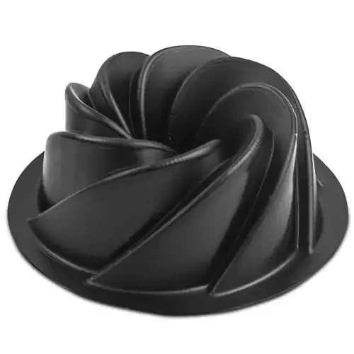 O'CREME Bakeable Plastic Mini Swirl Cake Pan, Baking Pan With Non-Stick Silicone, Reusable nonstick baking molds, Durable, Lightweight, Easy Storage for Baking and Much More - 50 QTY Pack - 5