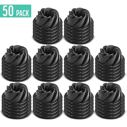 O'CREME Bakeable Plastic Mini Swirl Cake Pan, Baking Pan With Non-Stick Silicone, Reusable nonstick baking molds, Durable, Lightweight, Easy Storage for Baking and Much More - 50 QTY Pack - 2