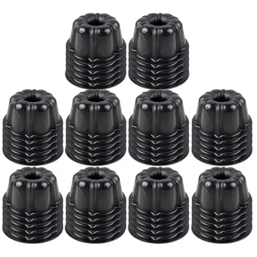 O’Creme Bakeable Plastic Mini Cake Pan with Container - Baking Pan With Non-Stick Silicone - Reusable Mold For Baking and Much More - and Clear Snap-Closure Container - 50 Cake Pans + 50 Containers - 3