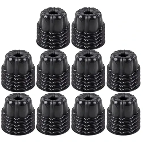 O'Creme Bakeable Plastic Mini Cake Pan with Container - Baking Pan With Non-Stick Silicone - Reusable Mold For Baking and Much More - and Clear Snap-Closure Container - 50 Cake Pans + 50 Containers - 3