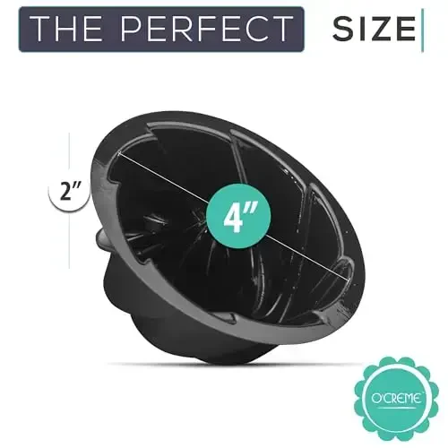 O'Creme Pishirish Mumkin Bo'lak Plastik Mini Buruq Tort Kalıpi, Yopishmas Silikonli Pishirish Kalıpi, Qayta Ishlatiladigan Yopishmas Pishirish Kalıpları, Bardoshli, Engil, Pishirish Va Boshqa Ko'p Narsalar Uchun Oson Saqlash - 25 Dona Paket - 2