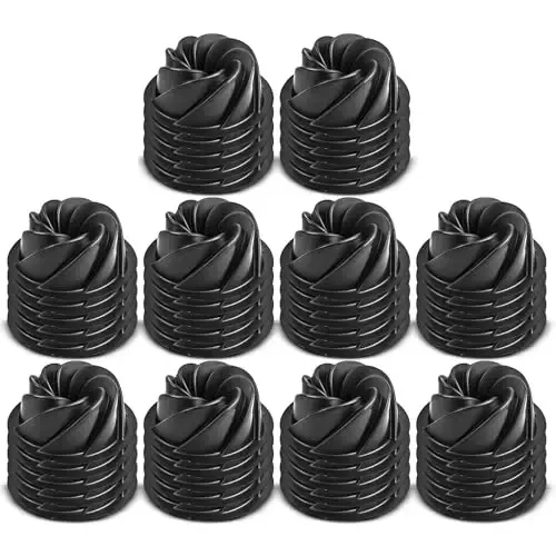 O'CREME pishirishga yaroqli plastik mini swirl tort qolipi, yopishmaydigan silikonli pishirish qolipi, qayta ishlatiladigan yopishmaydigan pishirish qoliplari, bardoshli, engil, pishirish uchun oson saqlash va boshqalar - 50 dona - 1