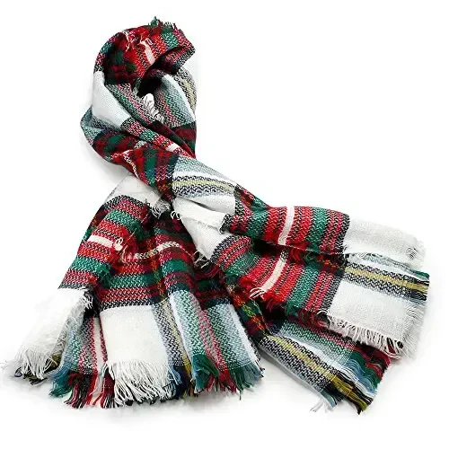 OCT17 Plaid Scarf Women PasModazoneina Wrap Large Warm Soft Shawl Winter Fall Scarves - 4
