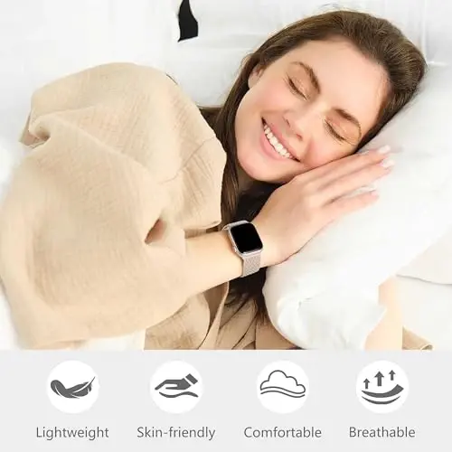 Odbeai Braided Band Apple Watch Band 38mm 40mm 41mm 42mm 44mm 45mm 46mm 49mm ayollar erkaklar uchun mos keladi, iWatch Series 10 9 8 7 6 5 4 3 2 1 SE Ultra/Ultra 2 bilan moslashuvchan yumshoq tasma - 2