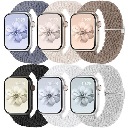 Odbeai Braided Bands Compatible with Apple Watch Band 38mm 40mm 41mm 42mm 44mm 45mm 46mm 49mm Women Men, Adjustable Soft Strap Compatible with iWatch Series 10 9 8 7 6 5 4 3 2 1 SE Ultra/Ultra 2 - 1