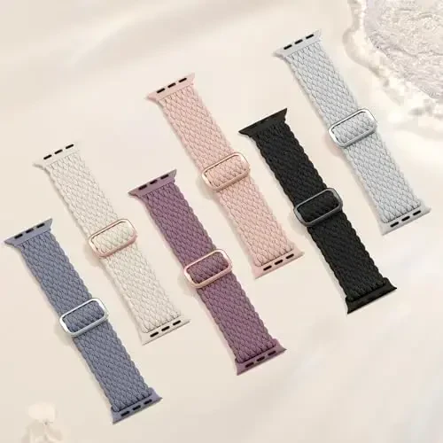 Odbeai o'ralgan tasma Apple Watch Band 38mm 40mm 41mm 42mm 44mm 45mm 46mm 49mm ayollar erkaklar uchun mos, sozlanishi yumshoq tasma iWatch Series 10 9 8 7 6 5 4 3 2 1 SE Ultra/Ultra 2 bilan mos - 5