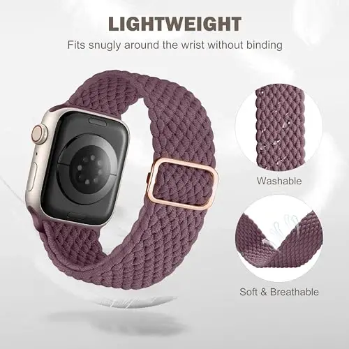 Odbeai o'ralgan tasma Apple Watch Band 38mm 40mm 41mm 42mm 44mm 45mm 46mm 49mm ayollar erkaklar uchun mos, sozlanishi yumshoq tasma iWatch Series 10 9 8 7 6 5 4 3 2 1 SE Ultra/Ultra 2 bilan mos - 3
