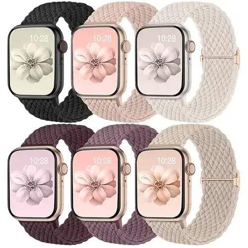 Odbeai Braided Band Compatible with Apple Watch Bands for Women, Compatible with Apple Watch Bands 40mm 44mm 45mm 41mm 42mm 38mm 46mm 49mm for iWatch Band Series 11 10 9 8 7-1 SE Ultra1/2/3 