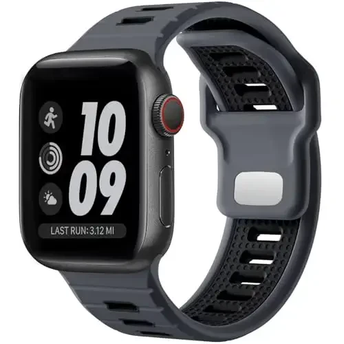Odbeai Sport Band Compatible with Apple Watch Bands for Men,Compatible with Apple Watch Ultra 2 3/Ultra Band 38mm 40mm 41mm Series10 42mm,Silicone Waterproof Strap for iWatch Bands Series SE 11 10 9-1 