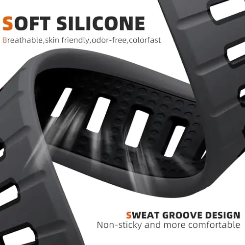 Odbeai Sport Band Compatible with Apple Watch Ultra 2/Ultra/Ultra 3 Band,Compatible with Apple Watch Bands for Men 49mm 46mm 45mm 44mm 42mm,Waterproof Silicone Strap for iWatch All Series SE 11 10 9-1 - 3