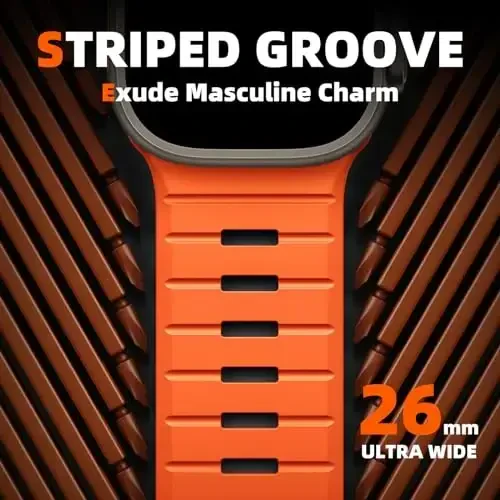 Odbeai Sport Band Compatible with Apple Watch Ultra 2 3/Ultra Band,Compatible with Apple Watch Bands for Men 49mm 46mm 45mm 44mm 42mm,Waterproof Silicone Strap for iWatch Bands All Series SE 11 10 9-1 - 2