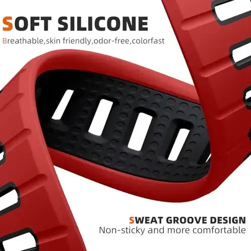 Odbeai Sport Band Compatible with Apple Watch Bands for Men,Compatible with Apple Watch Ultra 2 3/Ultra Band 38mm 40mm 41mm Series10 42mm,Silicone Waterproof Strap for iWatch Bands Series SE 11 10 9-1 - 3