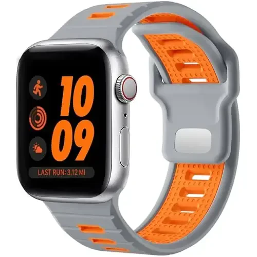Odbeai Sport Band Compatible with Apple Watch Bands for Men,Compatible with Apple Watch Ultra 2 3/Ultra Band 38mm 40mm 41mm Series10 42mm,Silicone Waterproof Strap for iWatch Bands Series SE 11 10 9-1 