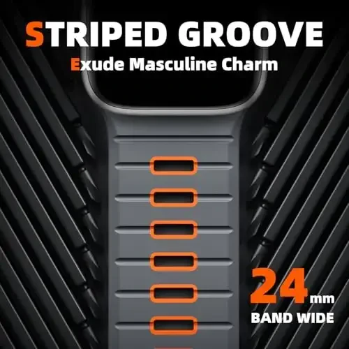 Odbeai Sport Band Compatible with Apple Watch Bands for Men,Compatible with Apple Watch Ultra 2 3/Ultra Band 38mm 40mm 41mm Series10 42mm,Silicone Waterproof Strap for iWatch Bands Series SE 11 10 9-1 - 2