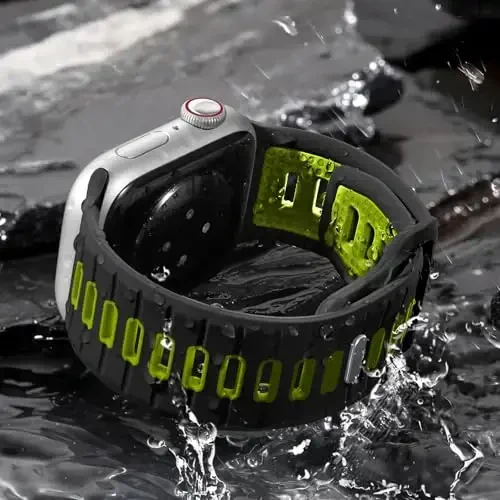 Odbeai Sport Band Compatible with Apple Watch Bands for Men,Compatible with Apple Watch Ultra 2 3/Ultra Band 38mm 40mm 41mm Series10 42mm,Silicone Waterproof Strap for iWatch Bands Series SE 11 10 9-1 - 4