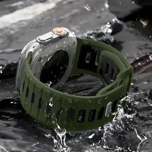 Odbeai Sport Band Compatible with Apple Watch Ultra 2 3/Ultra Band,Compatible with Apple Watch Bands for Men 49mm 46mm 45mm 44mm 42mm,Waterproof Silicone Strap for iWatch Bands All Series SE 11 10 9-1 - 4