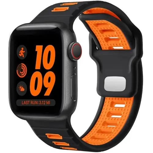 Odbeai Sport Band Compatible with Apple Watch Ultra 2/Ultra/Ultra 3 Band,Compatible with Apple Watch Bands for Men 49mm 46mm 45mm 44mm 42mm,Waterproof Silicone Strap for iWatch All Series SE 11 10 9-1 - ODBEAI