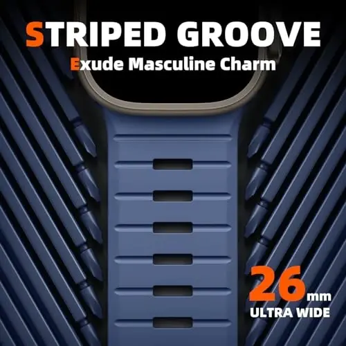 Odbeai Sport Band Compatible with Apple Watch Ultra 2/Ultra/Ultra 3 Band,Compatible with Apple Watch Bands for Men 49mm 46mm 45mm 44mm 42mm,Waterproof Silicone Strap for iWatch All Series SE 11 10 9-1 - ODBEAI (1)