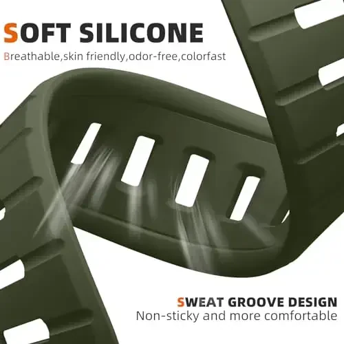 Odbeai Sport Band Compatible with Apple Watch Ultra 2 3/Ultra Band,Compatible with Apple Watch Bands for Men 49mm 46mm 45mm 44mm 42mm,Waterproof Silicone Strap for iWatch Bands All Series SE 11 10 9-1 - 3